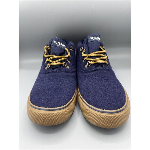 Sperry Mens Blue Wool Ankle Boots Lace Up Size 11.5 Casual Winter Warm - Picture 2 of 8